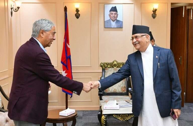 ओलीसंगको सम्बन्ध अझै बलियो हुने : देउवा ।