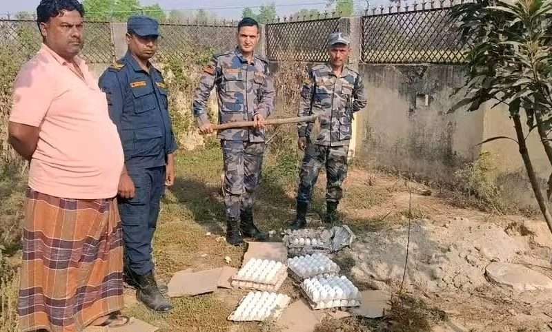 मुख्यमन्त्रीको निर्देशनमा अवैध सेतो अण्डा नष्ट ।