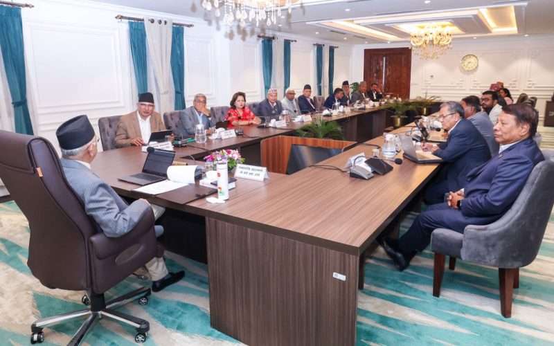 प्रधानमन्त्री निवास बालुवाटारमा मन्त्रिपरिषद् बैठक सुरु
