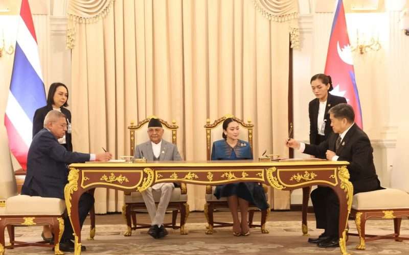 नेपाल र थाइल्यान्डबीच विभिन्न सम्झौता तथा सहमतिपत्र आदानप्रदान
