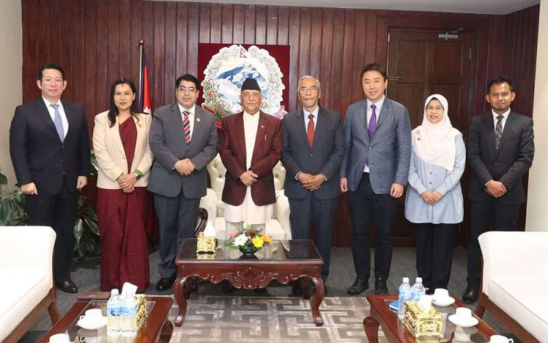 प्रधानमन्त्रीसँग अन्तर–संसदीय सम्मेलनका सहभागीको भेट